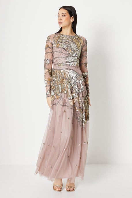 Premium Hand Embellished Maxi Dress