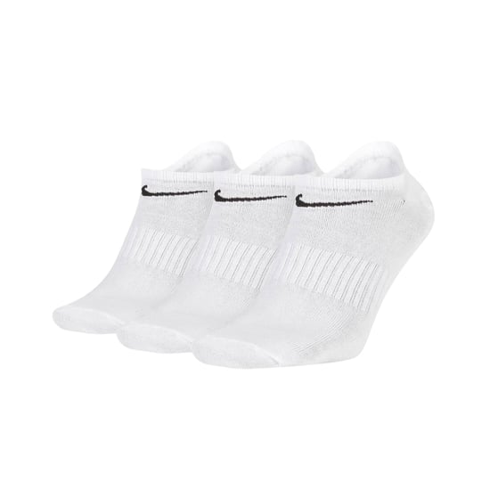 Nike SX7678 Unisex Everyday Lightweight Training No Show Socks White 3 Pair
