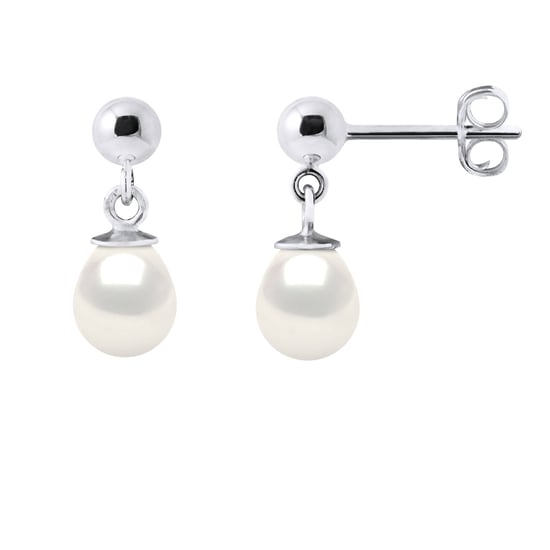 DIADEMA - Earrings - White Gold and Real Freshwater Pearls