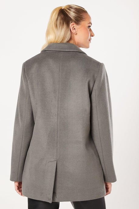 Dorothy Perkins Grey Coat Womens Smart Jackets & Coats - Image 3