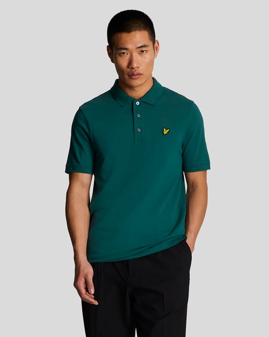 Lyle & Scott malachietgroen effen poloshirt - Image 1