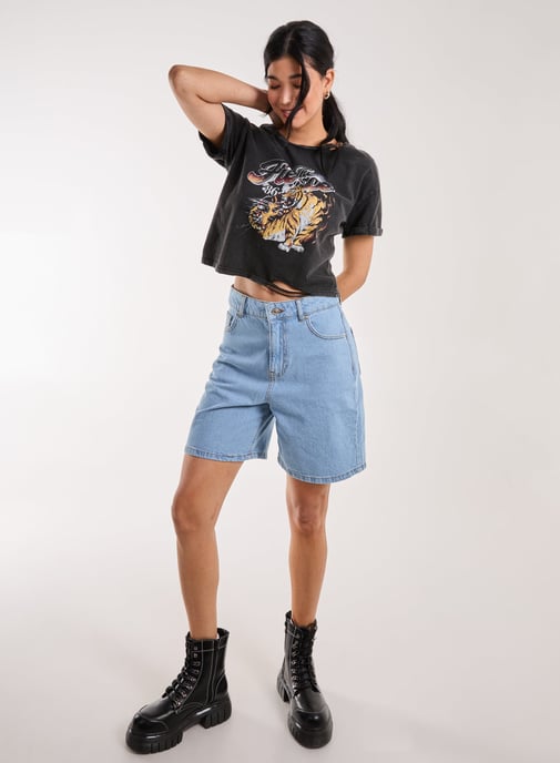 Fierce Graphic Distressed Washed Tee