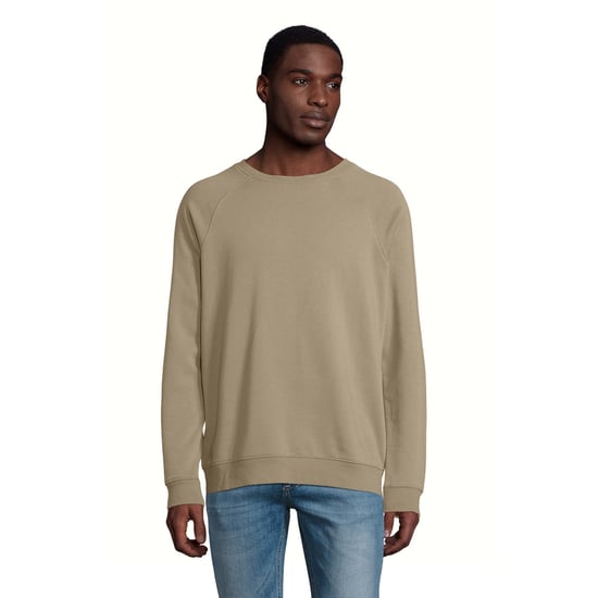 SOLS Unisex Adult Space Organic Raglan Sweatshirt (Khaki)