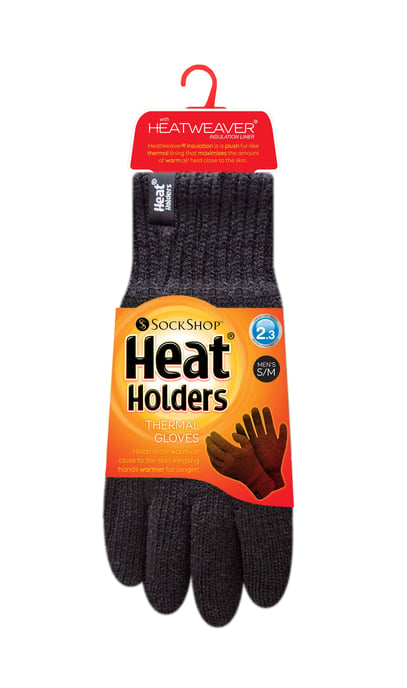Heat Holders - Gebreide handschoenen met fleecevoering voor heren - Zwart - Image 2