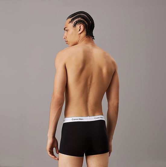 Calvin Klein MODERN COTTON STRETCH Mens 3 Pack Trunks Black - Image 3
