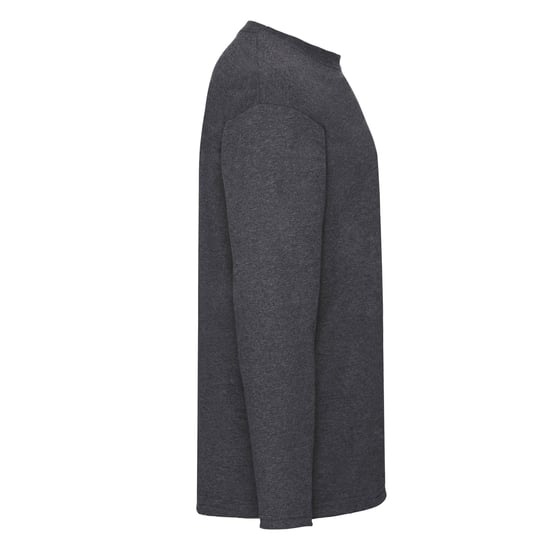 Fruit of the Loom Mens Valueweight Heather Long-Sleeved T-Shirt (Dark Heather Grey) - Image 3