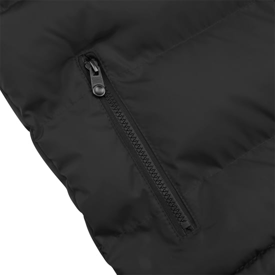 Men's Solid Color Casual Stand Collar Padded Gilets Black