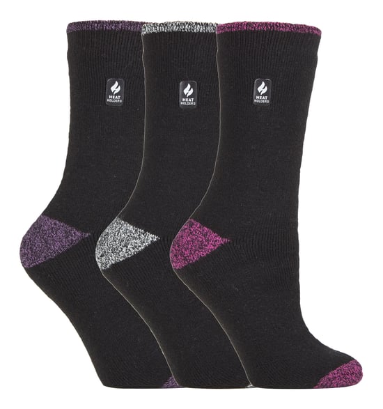 HEAT HOLDERS - 3-pack Multipack isolerade termosockor för damer för vintern - Stripe - Image 1