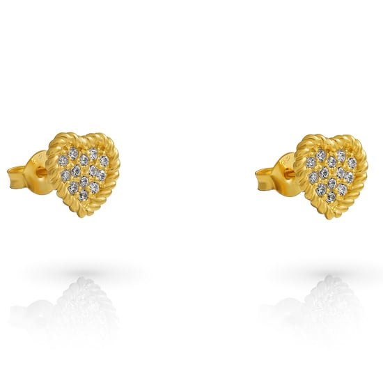 Orphelia 'Elite' Women's 925 Sterling Silver Set: Necklace + Earrings - Gold SET-7566/G