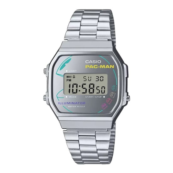 Casio Casio Collection Vintage Pac-man 45th Anniversary Men's Silver Watch A168WEPC-7AER - Image 1