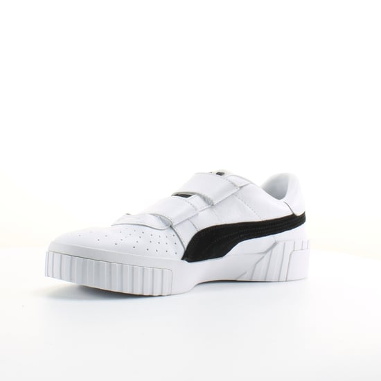 Puma Cali V x Selena gomez White Leather Strap Up Womens Trainers 370757 01