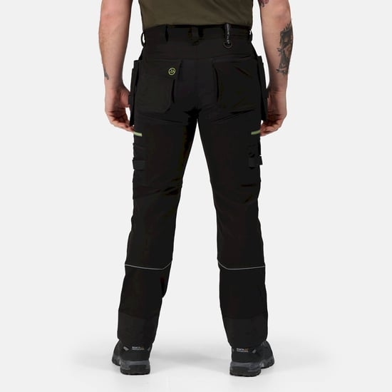Regatta Mens Infiltrate Softshell Stretch Work Trousers (Black) - Image 6