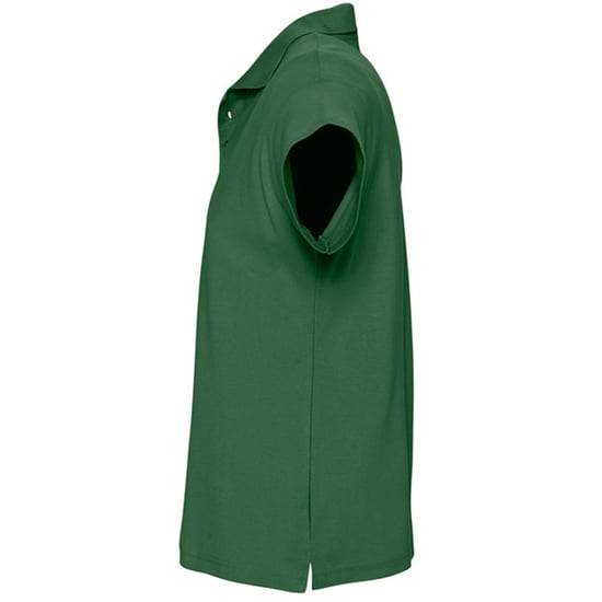 SOLS Heren Zomer II Pique Poloshirt met korte mouwen (Bosgroen) - Image 4