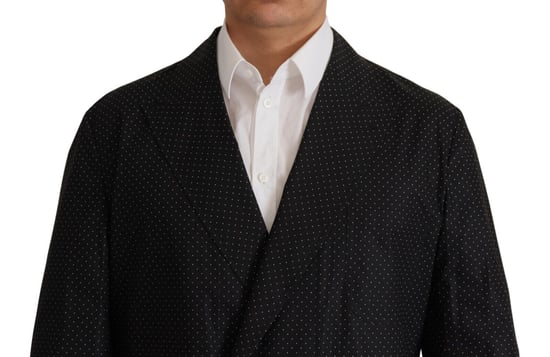 Dolce & Gabbana Svart Prickig Bomullsblazer Herrjacka - Image 4