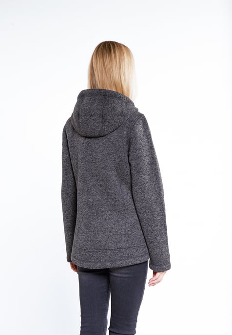 ICEBOUND Knitted fleece jacket women Grey melange - Image 4