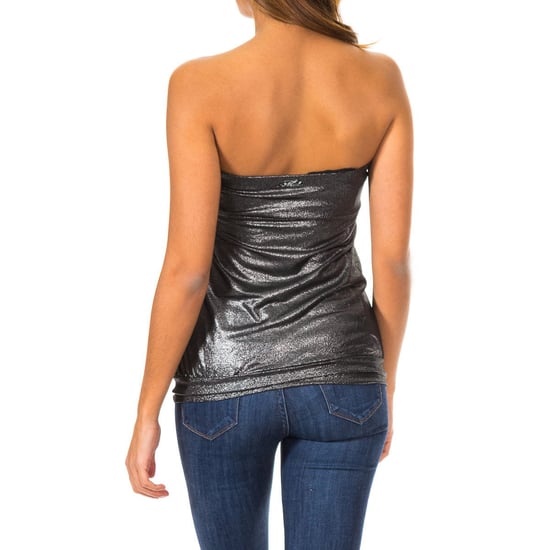 Women's Sleeveless T-shirt with wide knit top effect 10DMT0084