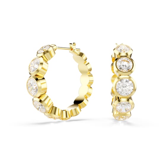 Swarovski 'Imber Organic' Dames Vergulde Metalen Hoepel Oorbellen - Goud 5711483 - Image 1