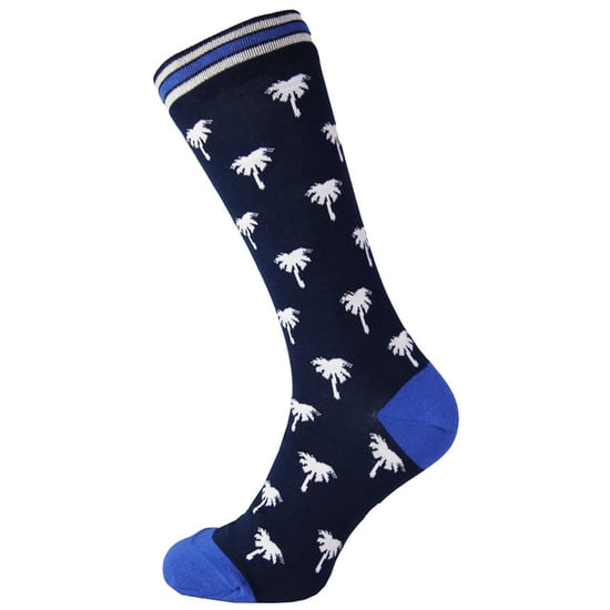 Ted Baker London Mini Palm Tree Printed Blue Mens Socks MXSBISTORTXH9M