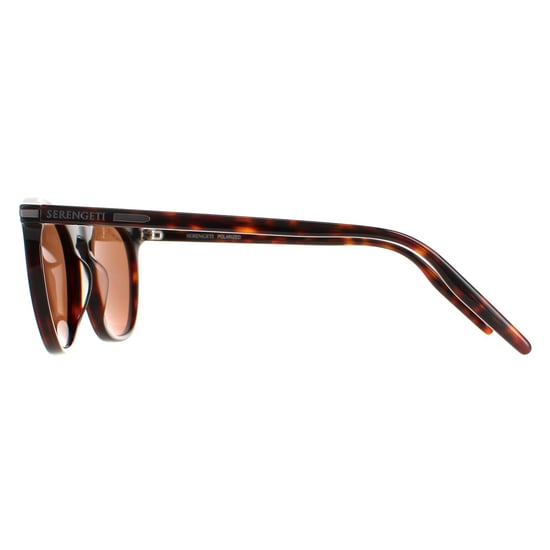 Serengeti Round Unisex Shiny Dark Havana Mineral Polarized Drivers Arlie