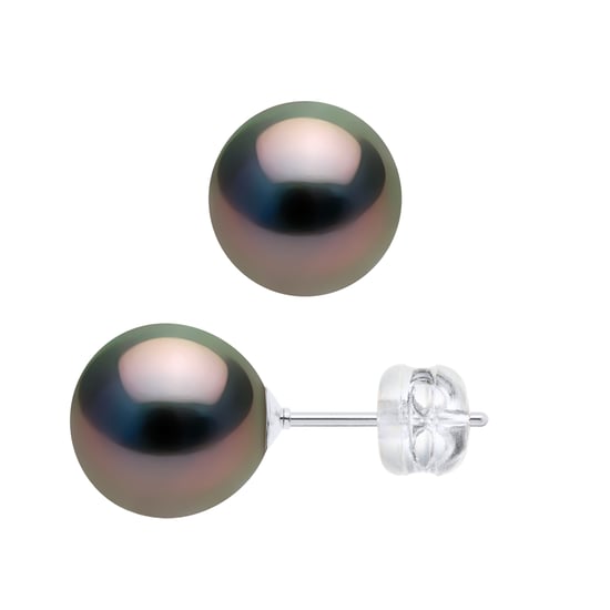 DIADEMA - Earrings - White Gold and Real Tahitian Pearls
