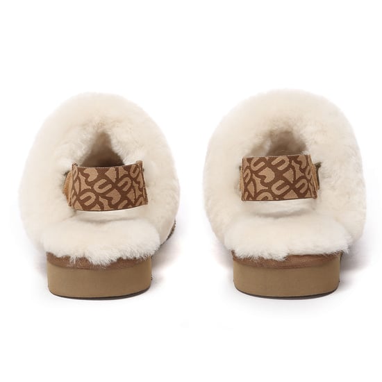 EVER AU Women Pelican Removable Strap Slingback Slippers - Chestnut