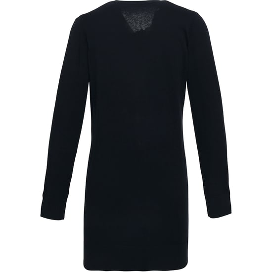 Premier Womens/Ladies Longline V Neck Knitted Cardigan (Black)