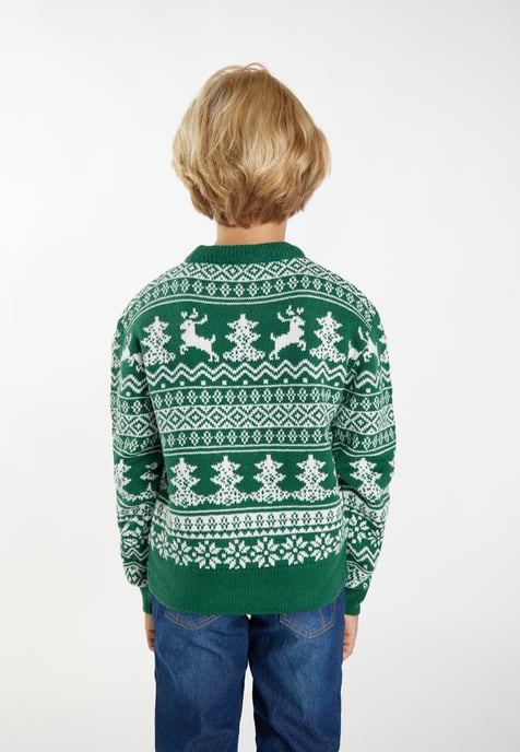 Mo Jumper jongens (kinderen) Groen Wit - Image 4