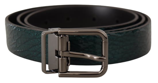 Dolce & Gabbana Men's Belt Green Vernice Foglia Leather Casual Dress