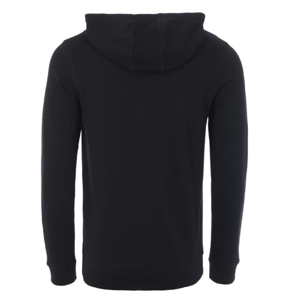 HUGO Logo Patch Sustainable Hooded Sweatshirt - Black