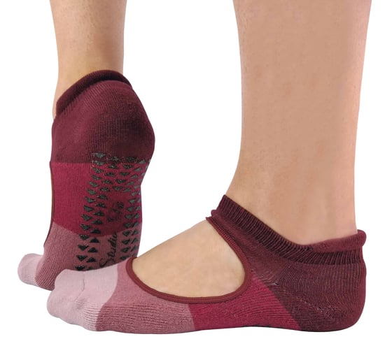 2 par halksäkra, lågskuren och osynlig Pilates Yoga-strumpa för damer - Image 1