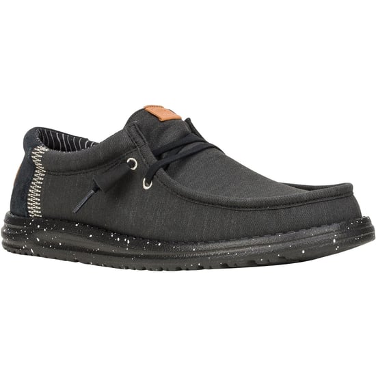 HEYDUDE Wally Elevated Basics Canvas Heren Zwarte Boot Schoenen - Image 1