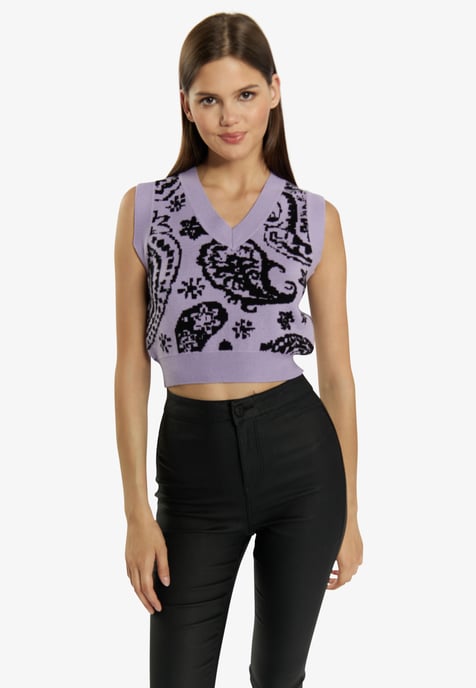 Mymo gebreide trui Dames violet - Image 3