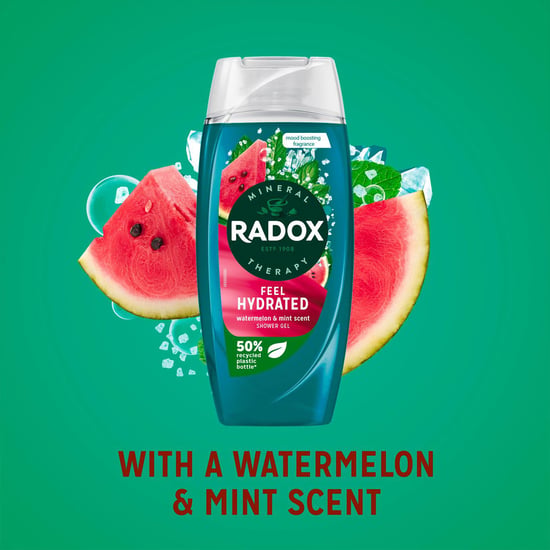 Radox Mineral Therapy Shower Gel Feel Hydrated w/ Watermelon&Mint Scent, 6x225ml