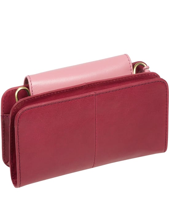'Little Wonder' Orchid & Blush Leather Cross Body Clutch Bag
