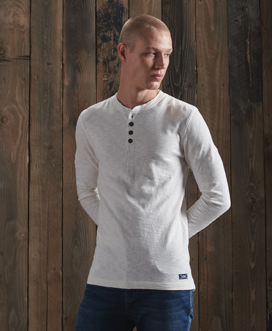 SUPERDRY Organic Cotton Legacy Long Sleeve Henley Top