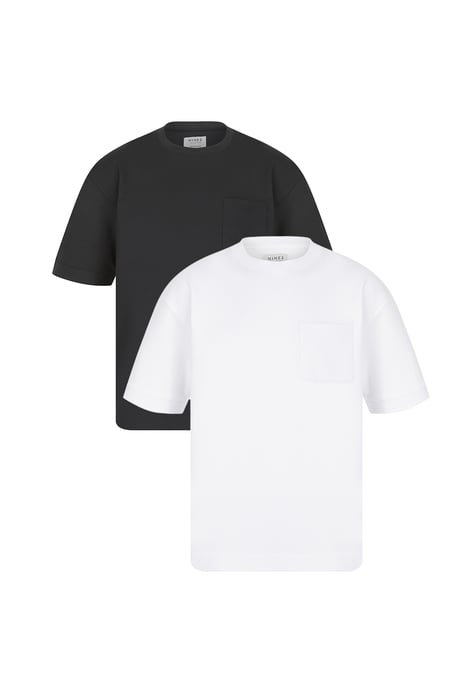 2-Pack Oversized Heavy Duty T-Shirts With Chest Pocket