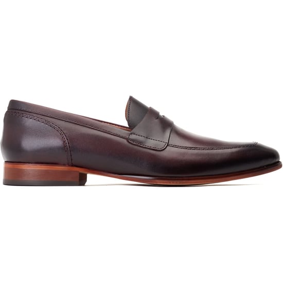 Base London Bruno Leren Heren Bordo Loafers - Image 5