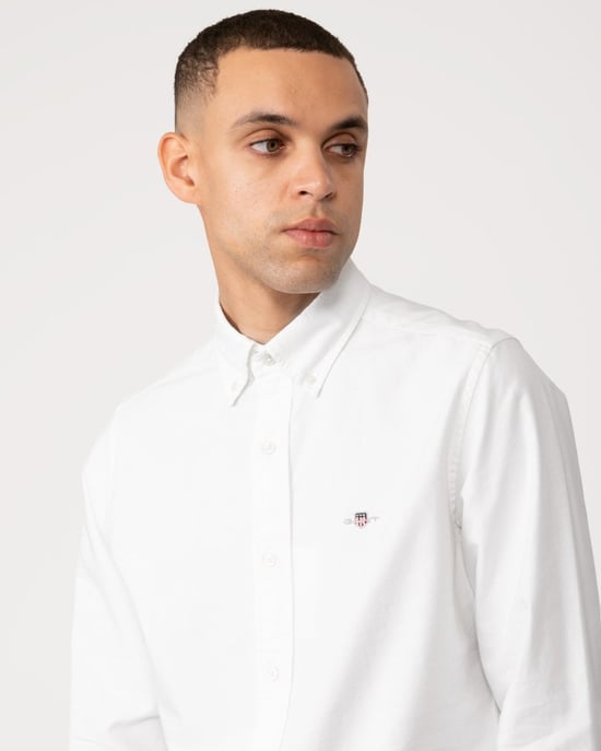 GANT Mens Slim Fit Long Sleeve Oxford Shirt