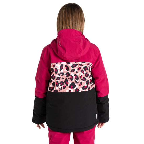 Dare 2B Childrens/Kids Traverse II Cheetah Print Ski Jacket (Berry Pink/Dusty Rose)