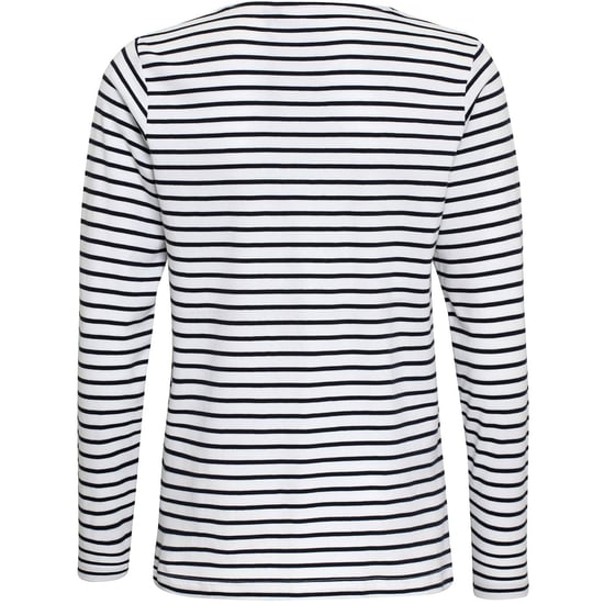 Asquith & Fox Mens Mariniere Coastal Long Sleeve T-Shirt (White/Navy) - Image 2