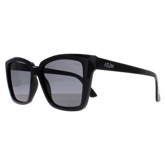Atum Square Womens Shiny Black Smoke Grey Gradient Eden