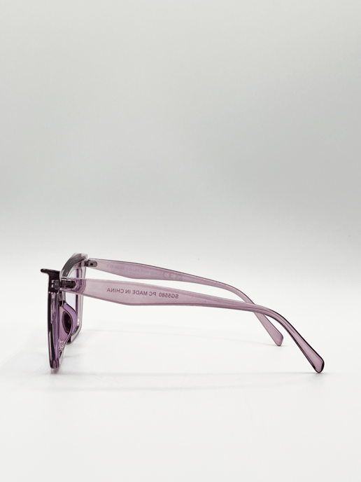 Oversized Cateye sunglasses in Purple