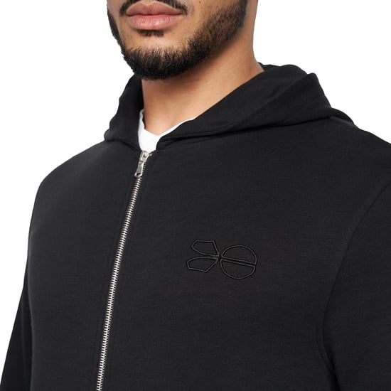 Crosshatch Heren Braxson Full Zip Hoodie (Zwart) - Image 3