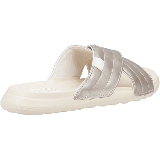 HEYDUDE Christi Slide Distressed Polyurethane Women's Metallic Sandals - Image 2