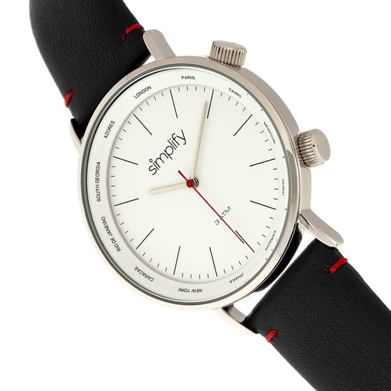 Simplify The 3300 Leather-Band Watch