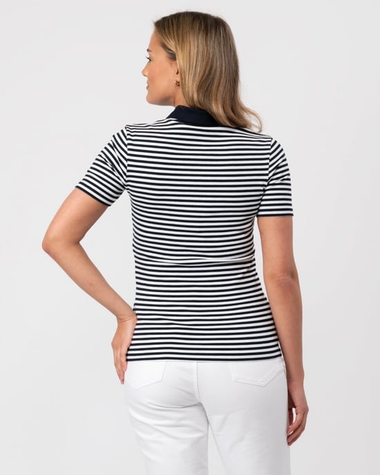 Tommy Hilfiger Stripe Rib Womens Slim Polo