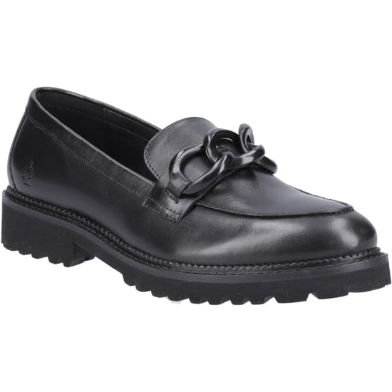 Hush Puppies Gianna Läder Dam Svarta Loafers - Image 1