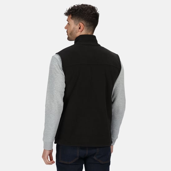 Regatta Unisex Haber II Full-Zip Bodywarmer Fleece Anti-Pill Jacket (250 GSM) (Black)