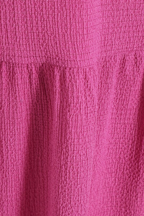 Pink One Shoulder Midi Dress