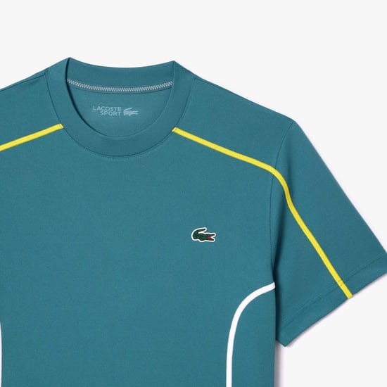 Men's Lacoste Sport Ultra Dry Piqué Tennis T-Shirt in Green